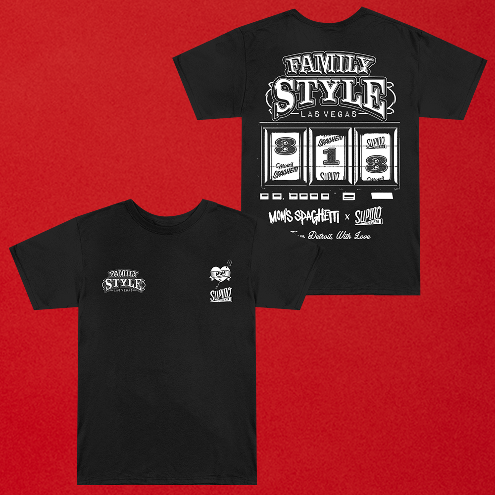 Mom's Spaghetti x Supino Casino T-Shirt (Black) - Eminem