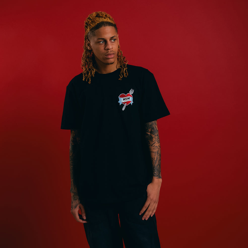 Mom's Spaghetti Tattoo Heart T-Shirt 2