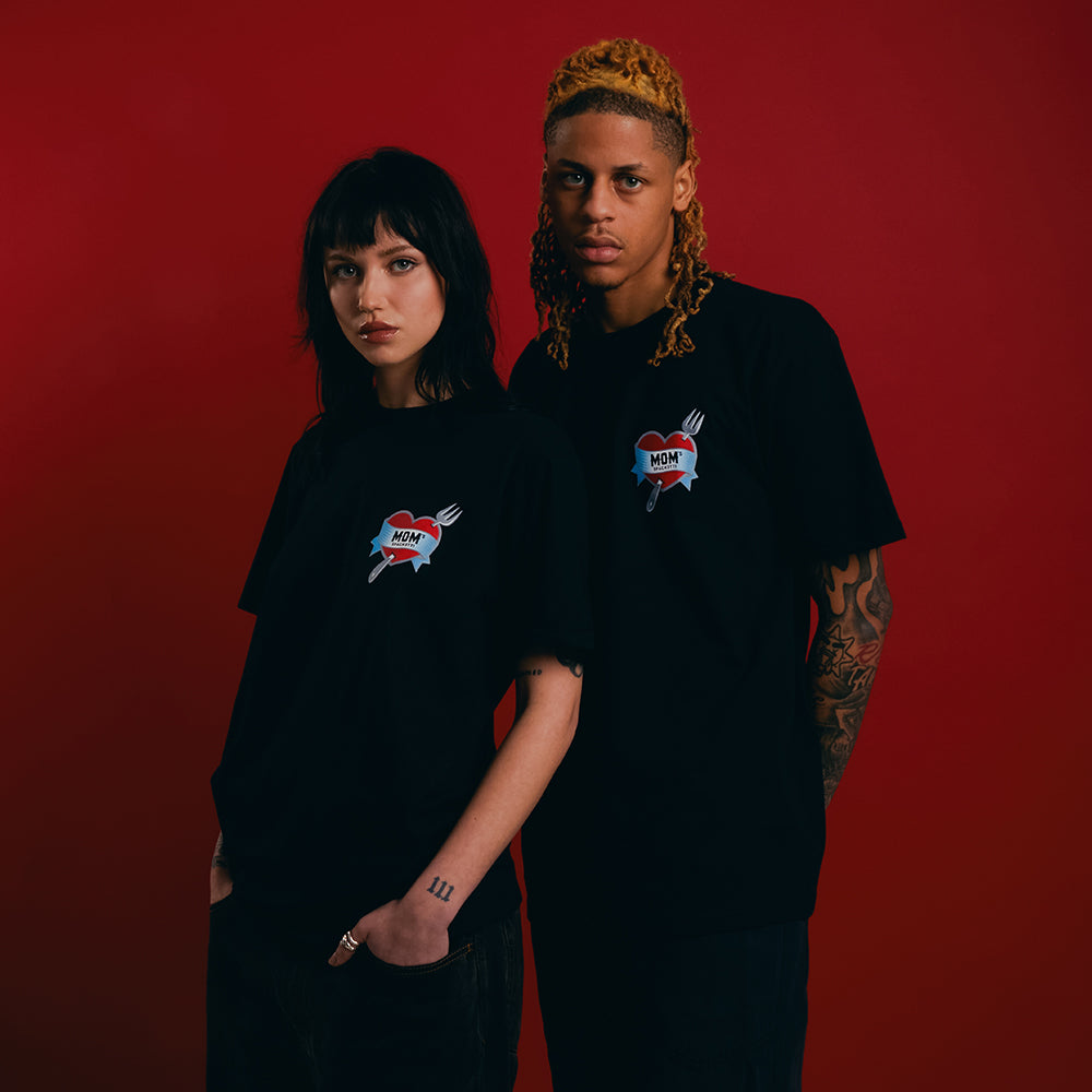 Mom's Spaghetti Tattoo Heart T-Shirt